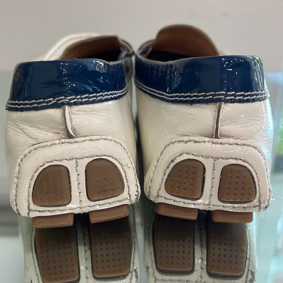 Ice Iceberg Leather Drivers Shoes White / Blue  8 - Picture 8 of 15